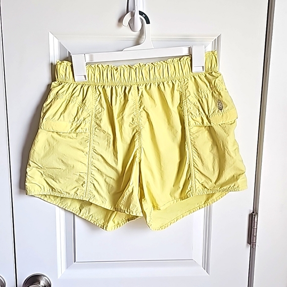 Free People Movement Yellow water Resistant Athletic Short Size Small EUC - Picture 2 of 6